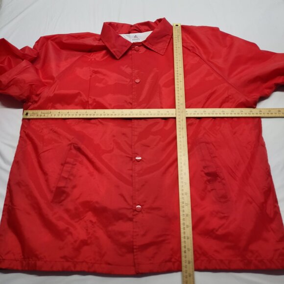 Augusta Sportswear Windbreaker Jacket Mens XL Snap Lined Water Resist Red - Picture 5 of 15